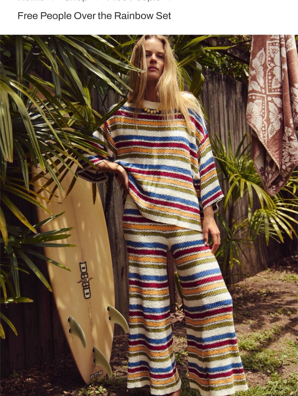 Free People Over the Rainbow Set NWT